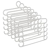 Cabilock 5 STK Kleiderständer Sparer Aufbewahrungsbehälter mit Deckel Veranstalter Hose Organizer für Schrank mehrfach kleiderbügel platzsparende Kleiderbügel Aufhänger für Schals pp Khaki