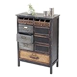 Mendler Apothekerkommode HWC-F34AM, Schubladenschrank, Tanne Holz massiv Vintage Shabby-Look 90x65x32cm