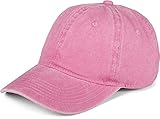 styleBREAKER 6-Panel Vintage Cap im Washed Used Look, Basecap, Baseball Cap, verstellbar, Unisex 04023054, Farbe:Dunkelrosa