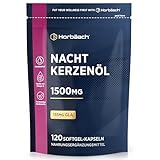 Nachtkerzenöl Kapseln Hochdosiert 1500mg | 120 Evening Primrose Oil Softgel Capsules | mit Omega 6 und GLA | von Horbaach