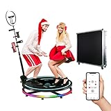 360 Photo Booth Machine Automatic Spin Slow Motion Rotating Adjustable 360 Degree Photobooth Platform for Christmas Wedding AFGZQ ( Size : 115cm 45.3 in Flight Case )