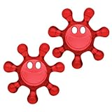 Koziol SUNNY Drehverschlussöffner 2 Stück – Flaschenöffner für PET-Schraubverschlüsse von Mehrwegflaschen | Ergonomisch, Spülmaschinengeeignet, Ideal für Senioren & Kinder (rot)