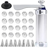 inB Selbstgemachte Keks-Maschine kekspresse tortenspritze garnierspritze spritzgebäck Maschine Enthält 20 Ausstechformen und 8 Spritztüllen Zum Backen von Keksen und zum Dekorieren von Kuchen