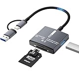 Dalimee SD Kartenleser USB C & USB 3.0 Stecker, 3 in 1 Kartenlesegerät mit SD, Micro SD/TF and USB Anschluss, Plug-and-Play, SD Card Reader für iPhone 17/16/15, iPad, MacBook und Android-Geräte