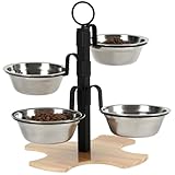 Mehrstufiger Futterständer Für Hunde Mit Spritzwassergeschützten Näpfen Boden Für Bequemes Essen Und Problemlose Wartung ABS Pet