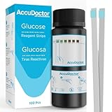 100 Accudoctor Urinteststreifen Glukose Zuckertest im Urin für Zuhause Diabetes Urin Test strip stick Urinanalysestreifen Schnelltest Zuckerteststreifen Selbstest Urintest Zucker Teststreifen