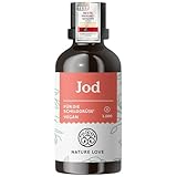 NATURE LOVE® Jod Tropfen - 150µg 50ml - alkoholfrei und vegan - geschmacksneutral, hoch bioverfügbar - hochdosiert & laborgeprüft
