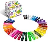 TBC The Best Crafts Dicke Buntstifte für Kinder, Abwaschbar Malstifte, Ungiftig Wachsmalstifte, 36 Farben, Wachsmalkreide für Kleinkinder