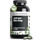 Jod aus Bio-Kelp – 365 Kapseln – 150µg Jod aus Braunalgen – Bio-Qualität für die Schilddrüse – vegan, hochdosiert, ohne unnötige Zusätze – in Deutschland produziert & laborgeprüft
