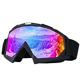 HO-SFSM Skibrille Ski Snowboard Brille, Motorradbrille, Anti Fog UV Schutzbrille, Sowohl für Damen Als Auch für Herren, Geeignet für Outdoor-Sportarten