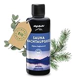AllgäuQuelle® Saunaaufguss mit 100% Bio Öle Nachtaufguss Alpenzirbe Eukalyptus 100ml