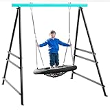 Schaukelgestell Outdoor, Kinderschaukel Babyschaukel aus Metall, Gartenschaukel Schaukelgerüst für Kinder und Teenager, Enthält nur die Schaukelgerüst (Hellgrün)