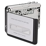 Kassetten-Musikplayer, MP3-Konverter, Tragbarer Kassettenspieler auf USB mit Kopfhörer für Laptop-PC, Stereo 3,5 Mm