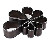 8-teiliges Leder-Stanzformen-Set – Tropfen-Design – Manuelle Stanzformen – -Bastelwerkzeuge – Robustes Legiertes Stahlmaterial – Verschiedene Größenoptionen – Handgefertigtes