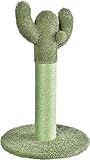 Amazon Basics Kratzbaum für Hauskatzen, Kaktus-Kratzbaum, 1 Stamm, 65 cm, grün