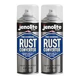 JENOLITE Rostumwandler Spray | 2 x 400ml | Hochwirksames Rostumwandler Auto | Epoxy Rostumwandler mit Grundierung | Ideal für Auto Wartung und Restaurierung