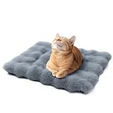 Mora Pets Katzendecke für Katzen Katzenkissen Flauschig Katzenbett Waschbar und rutschfest Katze Decke Warme Kuscheldecke für Kleine Mittelgroße Grosse Katzen Grau 56 x 35.5 cm