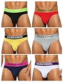 Casey Kevin String Tanga Männer Baumwoll Slips Herren Rückenfreies Gesäß Tangas T-Back Sportunterwäsche 6er Pack