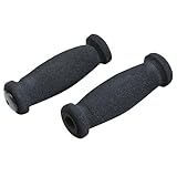Prophete Fahrradgriffe, Soft-Griffe mit Lenkerstopfen, Lenkergriff, Länge 130 mm, Farbe schwarz