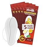 THERMOPAD 5 Paar Sohlenwärmer (erhältlich in 5 Größen) - DAS ORIGINAL: 5er-Box mit Wärmepads (Einlegesohle) für 8 Stunden Wärme I Fußwärmer Pads I Extra warme Wärmesohle L für Schuhe & Skischuhe
