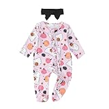 Generisch Halloween Herbst Niedlicher Baby Neugeborener 100 Tage Kürbisdruck Langarm Reißverschluss Fußoverall Für 0 6 Monate (Purple, 3-6 Months)