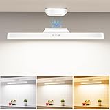 Vunzo LED Unterbauleuchte Küche 32cm LED Leiste Lampe mit Akku Kobellos Lichtleiste Aufladbar Dimmbar Schrankbeleuchtung Abnehmbare Anti Schwindel beleuchtung Schränke,Schreibtische,Küchen