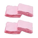 Jialouboo 100Er Pack Schmuck Reinigungstuch, Schmuck Poliertuch für Sterling Silber Gold Platin Rosa