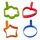 Silikon Eierringe - Eierring Ausstechform - Hitzebeständiges Küchengerät Für Omeletts, Muffins, Sandwiches Und Burger Zum Frühstück