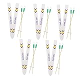 Vaguelly 5 Sätze Mini-Holz-Skier mit Stöcken für Puppenhaus Weihnachtsdekoration Realistische Winter-ski-Accessoires für Festliche Dollhouse-szenen und Winterliche Sport-Requisiten