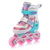 meteor® Inlineskates 4in1 Kinder Inliner Rollschuhe Roller Blades Quad Skates Carbon Kinder Inlineskates Verstellbar Schuh Big Wheels