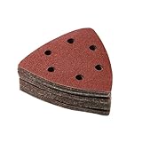 15 Stück 90 x 90 mm 6-Loch-Schleifblätter Dreieck-Schleifpapier Klettverschluss 60-240 Körnung Schleifscheibe zum Schleifen, 180, 15 Stück