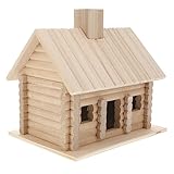 BESPORTBLE Vogelhaus aus Holz Kirche draußen Hinterhof Vogelhäuschen basteln im Freien Fenster zimmervoliere außenvoliere gartendekoration Bird cage kleine Holzhütte gartenhütte hölzern
