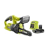 RYOBI 18 V ONE+ Akku-Kettensäge RY18CS20A-125 (Schwertlänge 20 cm, inkl. 1 x 2,5Ah Akku und Ladegerät im Karton)