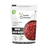 Indian Natural Grocery NAM Organics – Bio getrocknete Goji-Beeren ohne Zucker – 400 g Beutel – ungesüßte Trockenfrüchte Goji-Beere von Indian Natural Grocery NAM Organics