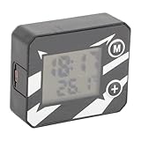 Mini-Auto-Thermometer, Klare Digitalanzeige, Hohe Genauigkeit, Tragbare Temperaturanzeige, Zeitmesser, Innenthermometer, Mini-Autouhr, Thermometer-Monitor für Reptilienzucht,