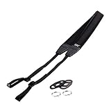 JJC NS-M1BK Neoprene Umhängeband für Kameras, Schwarz, Fits Mirrorless Camera