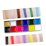 DIYEAH 12 Gesichtsfarbe-Palette UV-Lack Halloween Gesicht Edelsteine ​​für Festivals Festival-Glitzer bodypainting schminkfarben Schminkpalette Gesichtsfarbe für Kinderschablone