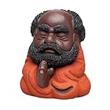 HAMPPLIES Dekoration Bodhidharma aus Langlebigem Material Kompakt für Schreibtisch und Innenraum Bruchfest Stilvolle Zen Statue als Teezeremonie Ornament und Geschenk