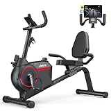 JOROTO JH30 Liegeergometer für Zuhause, Smart Bluetooth Magnetisches Liegefahrrad, Indoor Heimtrainer Ergometer bis 136KG Belastung, LCD Display, Verstellbarer Sitz für Cardio-Training