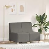 Mandloder Modulares Sofasystem Hellgrau, Cordstoff, 2-teilig, Armlos, 55x74x82cm, Kompakte Wohnzimmer Couch, Stilvolle Abschnittssofas für Moderne Häuser
