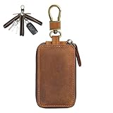 Schlüsselschutz für Autoschlüssel, Diebstahlschutz, Schlüsseltasche, Schlüsselanhänger mit Doppelreißverschluss, Faraday-Signalblocker, Kettenhalter für Auto-Fernbedienung, 6 x 9 x 4 cm,