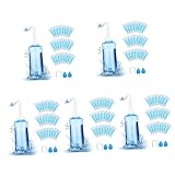 Healeved 5 Sätze Neti-topf Spülwasser Dauernebel Taubenflasche Mundband Luft Nasenentblocker Riechsalze Gel Nasenreiniger Für Babys Nasenspülung Nasenspülsalz Nasenwasserspülflasche Plastik