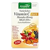 Alsiroyal Natürliches Vitamin C Plus Manuka MGO 350 – 30 Kapseln – 80 mg Vitamin C aus Acerola & Camu Camu – mit Manuka Honig – ohne Zusätze – laborgeprüft
