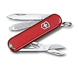 Victorinox Schweizer Taschenmesser, Klein, Classic SD, Multitool, Swiss Army Knife mit 7 Funktionen, Klinge, Nagelfeile, Schraubendreher