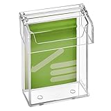 DIN A6 Prospektbox/Prospekthalter/Flyerhalter im Hochformat, wetterfest, für Außen, mit Deckel, aus glasklarem Acrylglas - Zeigis®