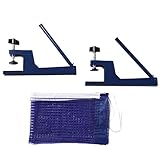 Ywmsfl Professionelles Tischtennisnetz und Pfosten-Set, Pingpong-Netz-Clip mit hochfestem Griffhalter, verstellbare Schraubklemme