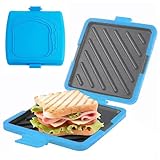 Mikrowellen -Toastie -Sandwichhersteller Silikon -Mikrowellen -Toastie -Hersteller für Zuhause, kein Strom drahtlos (blau)