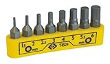 C.K Schraubendreher Bit Set | Sechskant | Hexagon | 8-teilig | 25 mm | mit Halterung | T4524 -