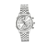 JOOP! Armbanduhr Damen Chronograph Analog, mit Edelstahl Armband, Silber, 5 bar Wasserdicht, Kommt in Uhren Geschenk Box,