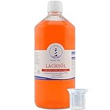 NordicVital Lachsöl 1 Liter für Hunde, Katzen und Pferde 100% Premiumqualität - Reich an Omega- 3,- 6 und - 9 Fettsäuren, Barföl Ergänzung, Naturprodukt